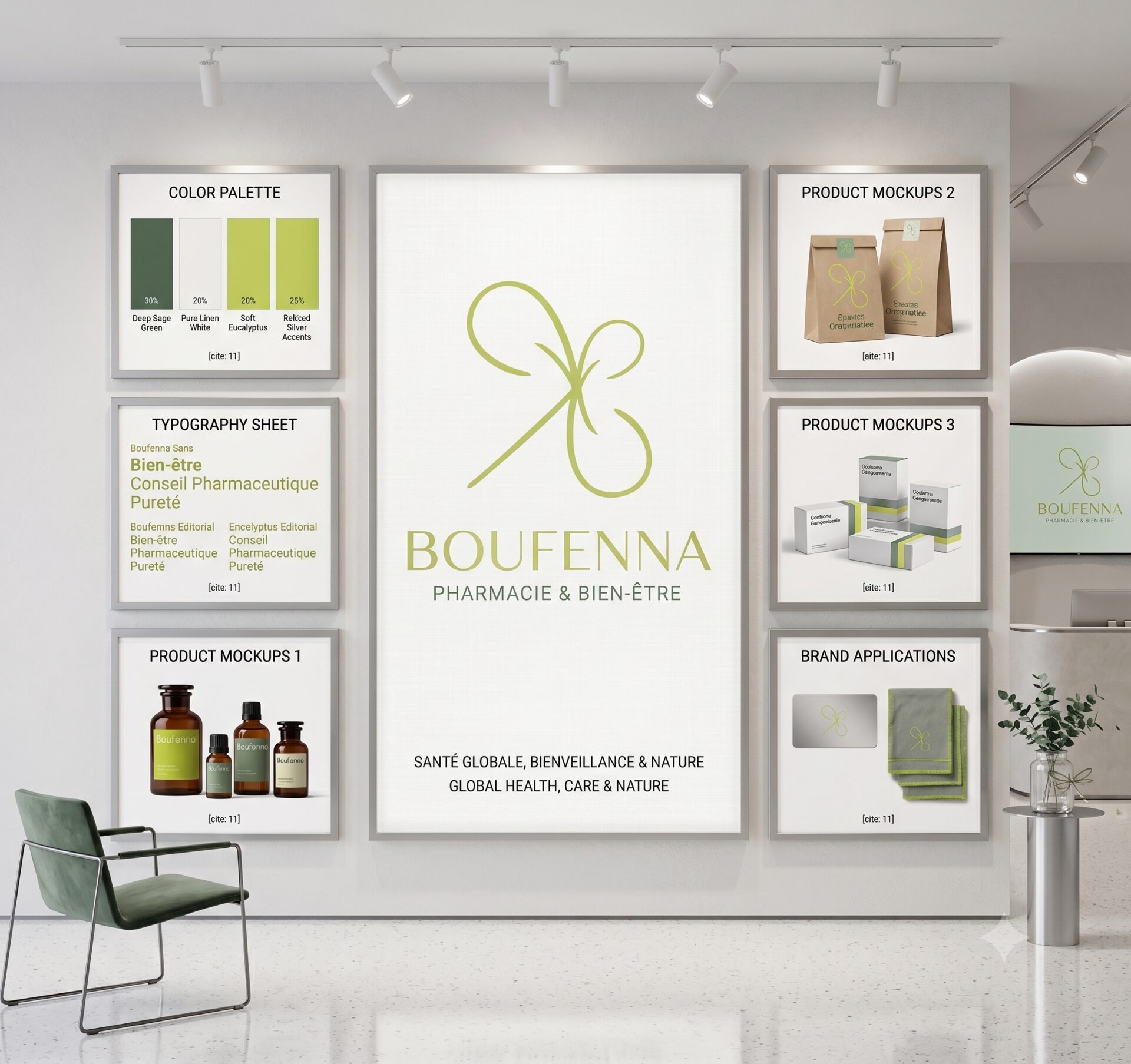 Branding et stand Pharmacie Boufenna — Brand Up Algérie