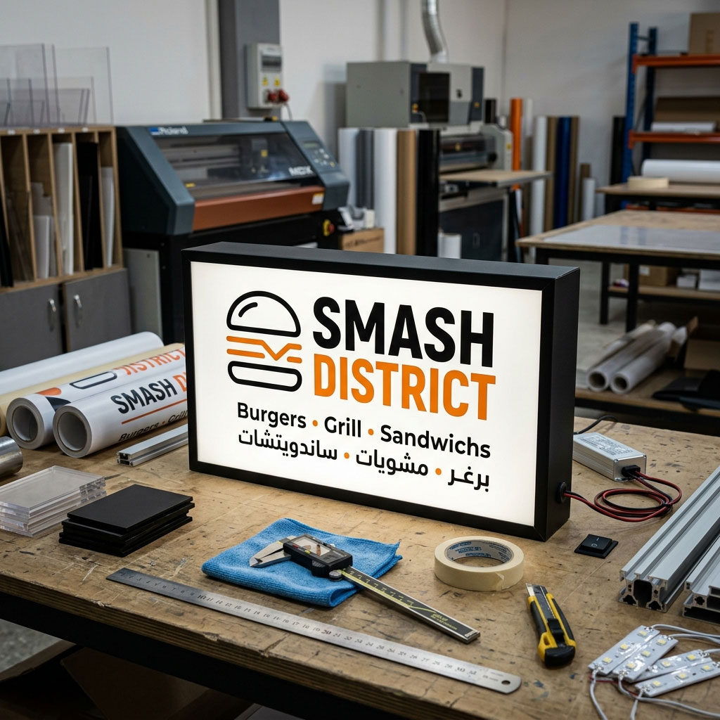 Caisson lumineux rectangulaire Smash District — Brand Up Algérie