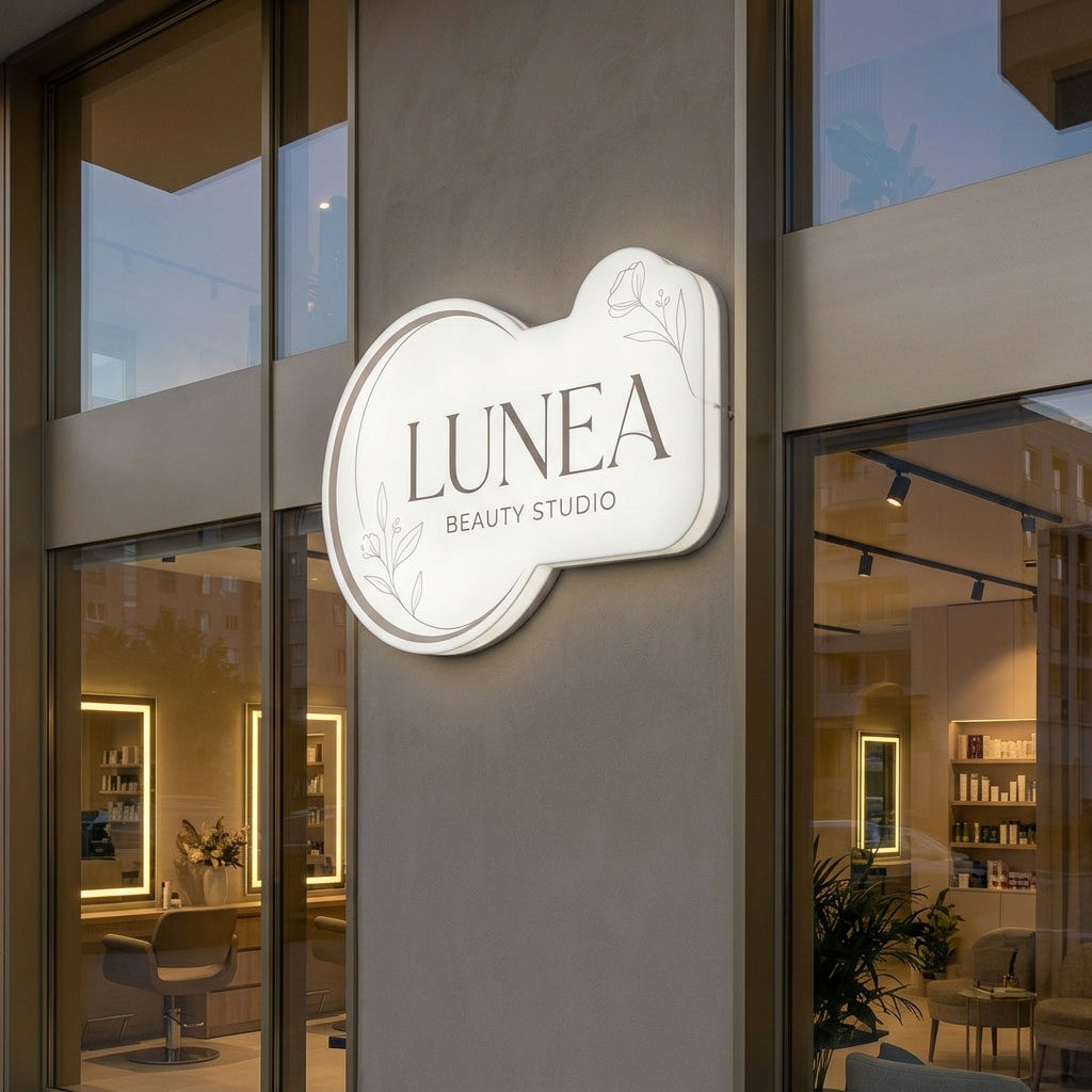 Caisson lumineux mural Lunea Beauty Studio — Brand Up Algérie