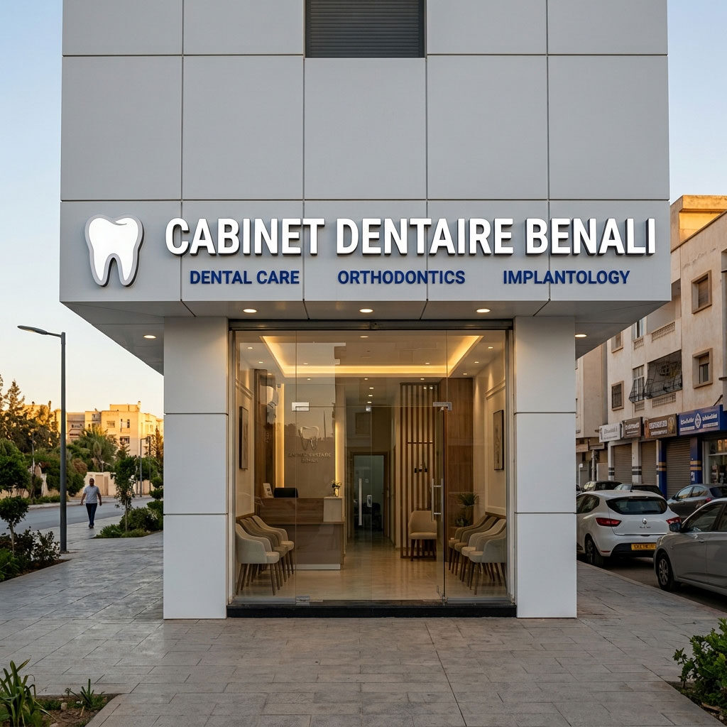 Enseigne lumineuse Cabinet Dentaire Benali — Brand Up Algérie