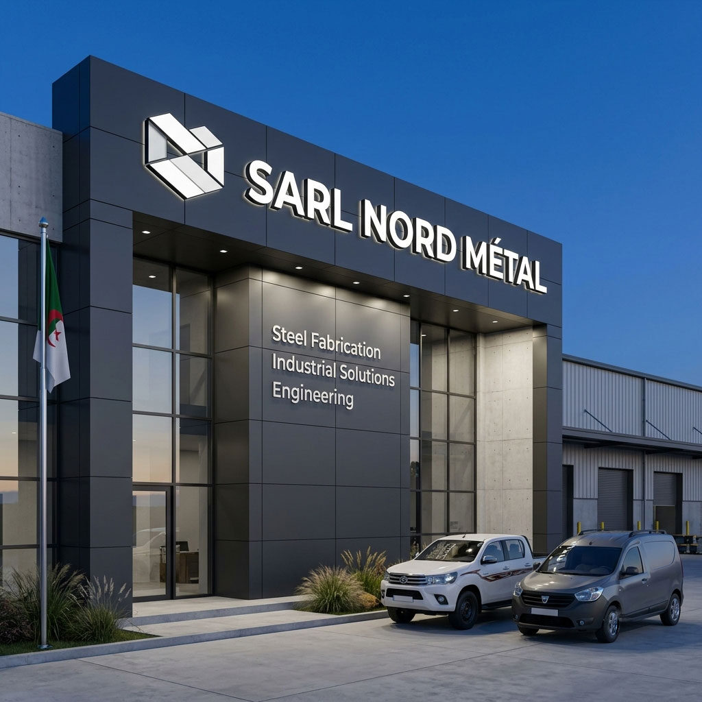 Enseigne lumineuse façade SARL Nord Métal — Brand Up Algérie