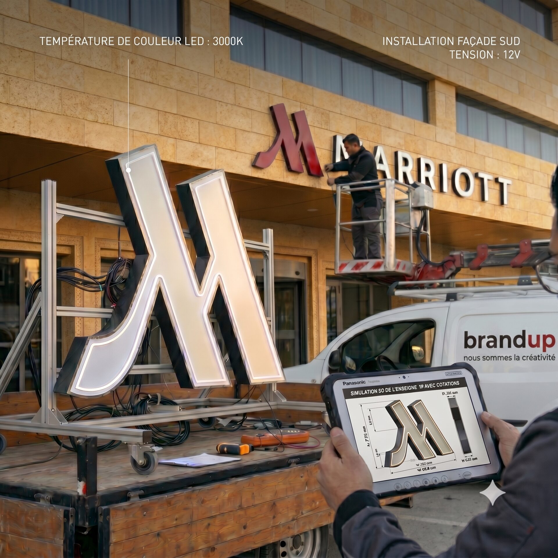 Panneau lumineux Marriott Constantine — Brand Up Algérie