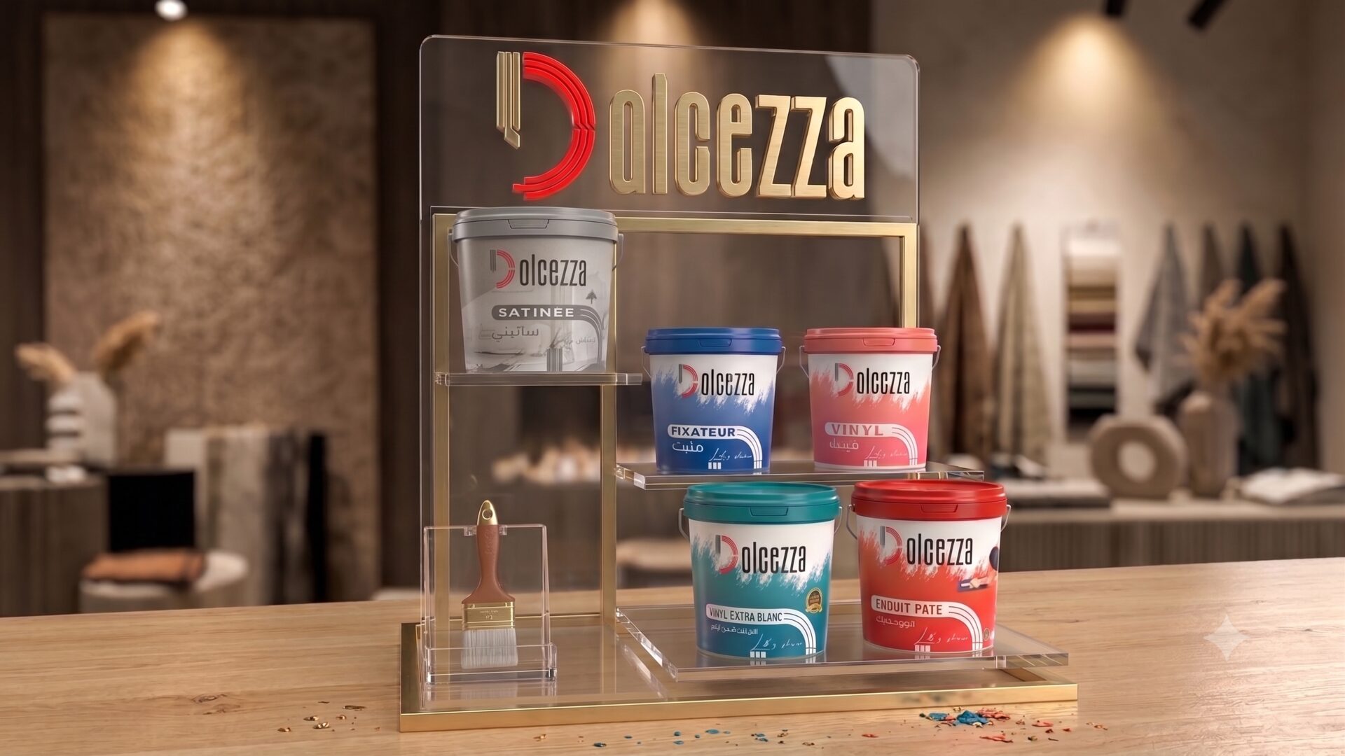 PLV et présentoir Dolcezza — Brand Up Algérie