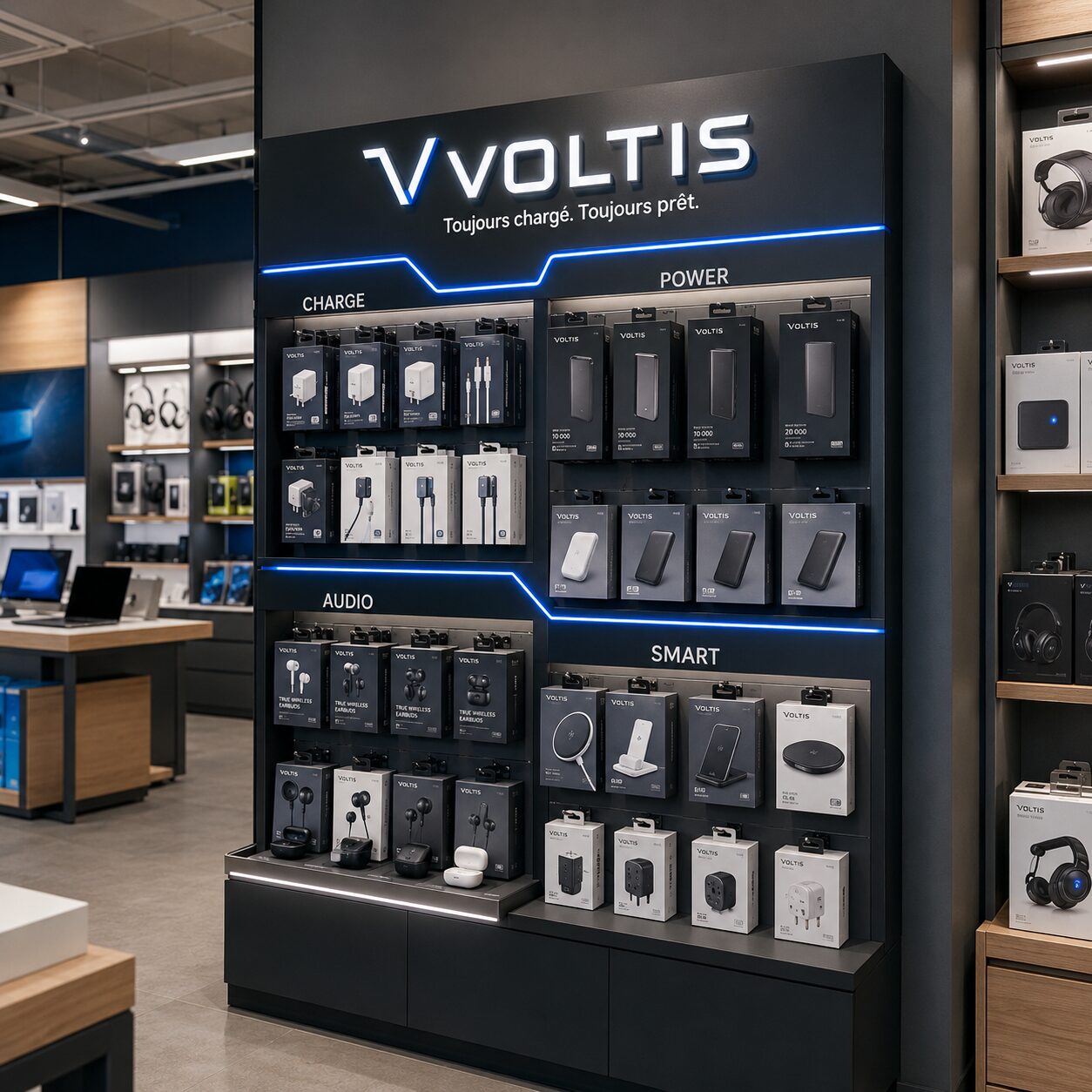 Présentoir PLV Voltis — Brand Up Algérie